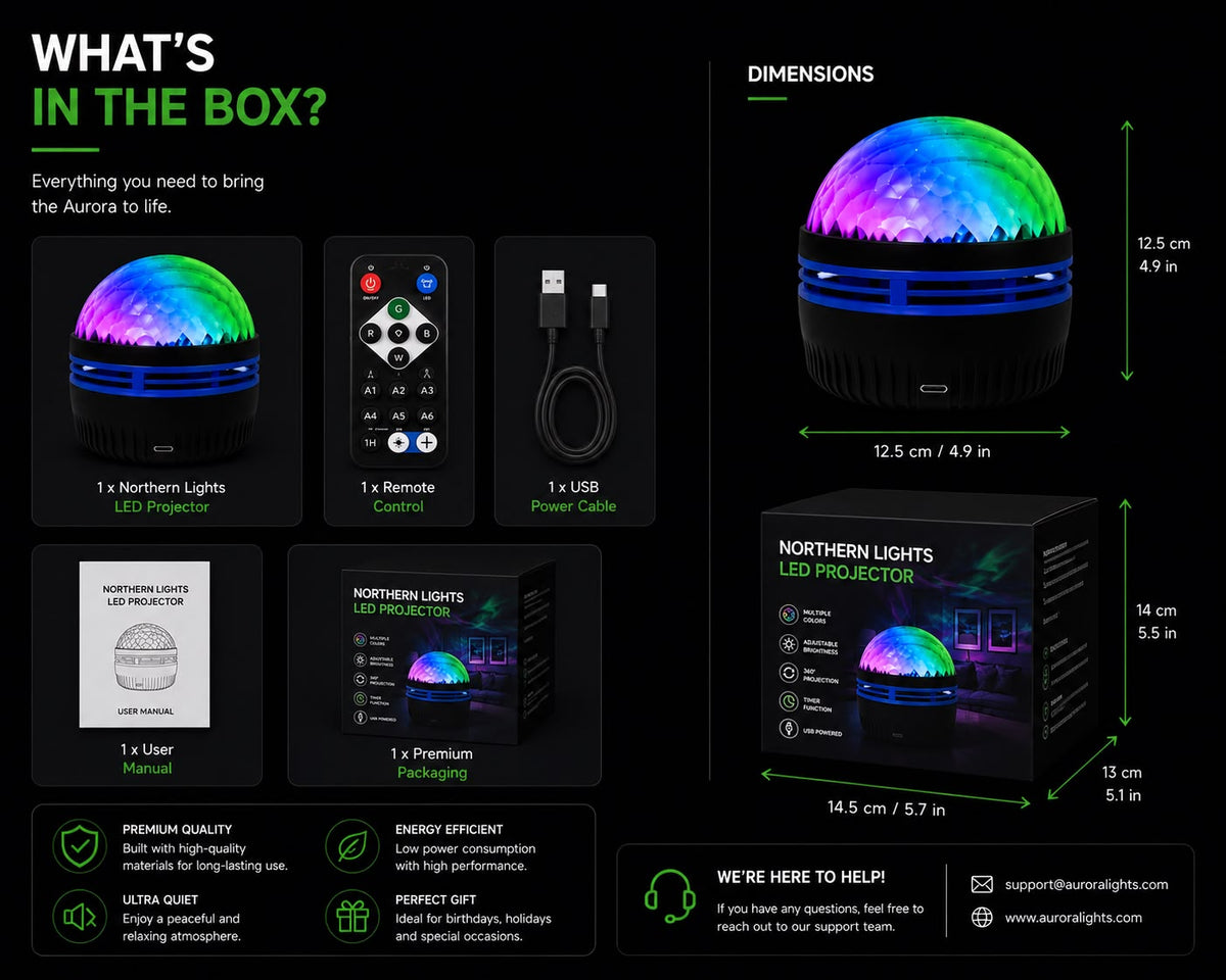 Northern Lights Waves LED Projector Light