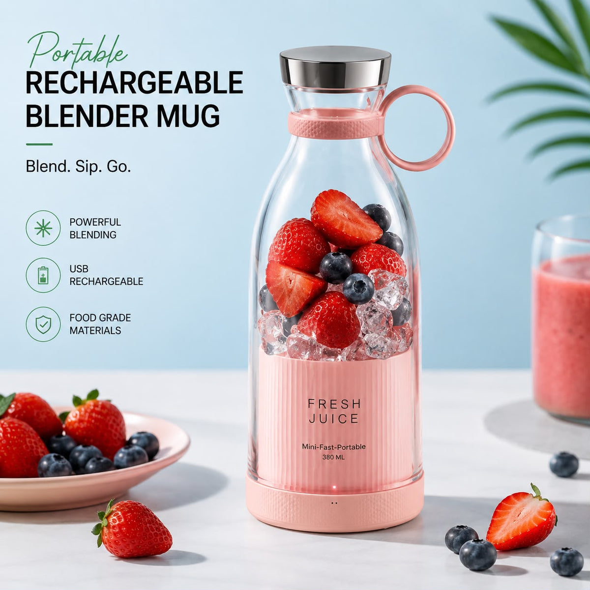 Portable Rechargeable Blender Mug