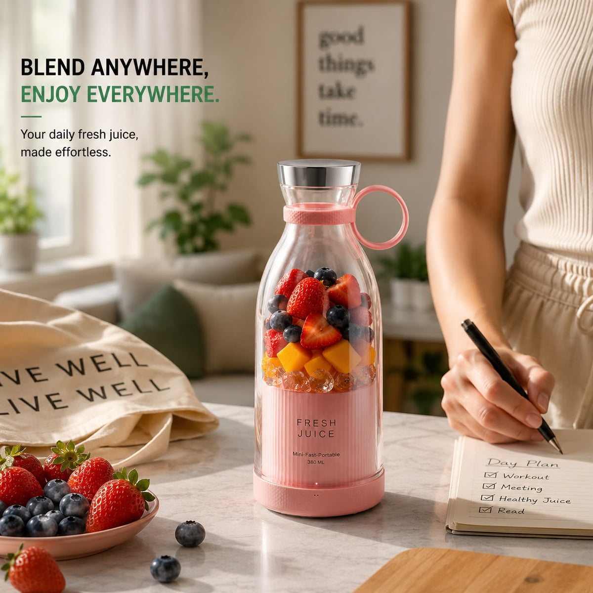 Portable Rechargeable Blender Mug